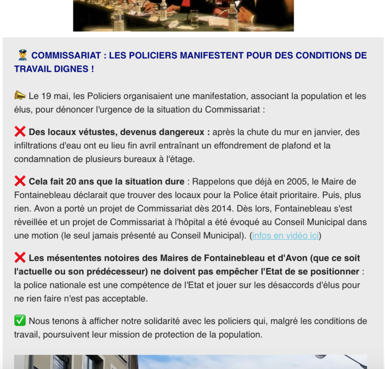 Fontainebleau : Lettre d’information Mai 2019
