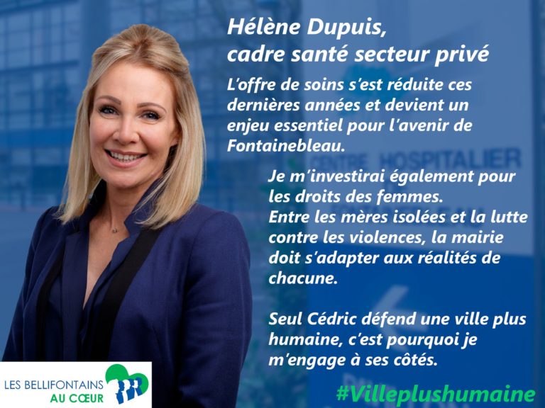 Merci à Hélène Dupuis pour son engagement à mes côtés !