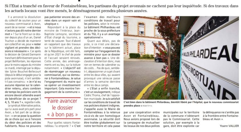 Commissariat à Fontainebleau : ma réaction dans la République de Seine et Marne